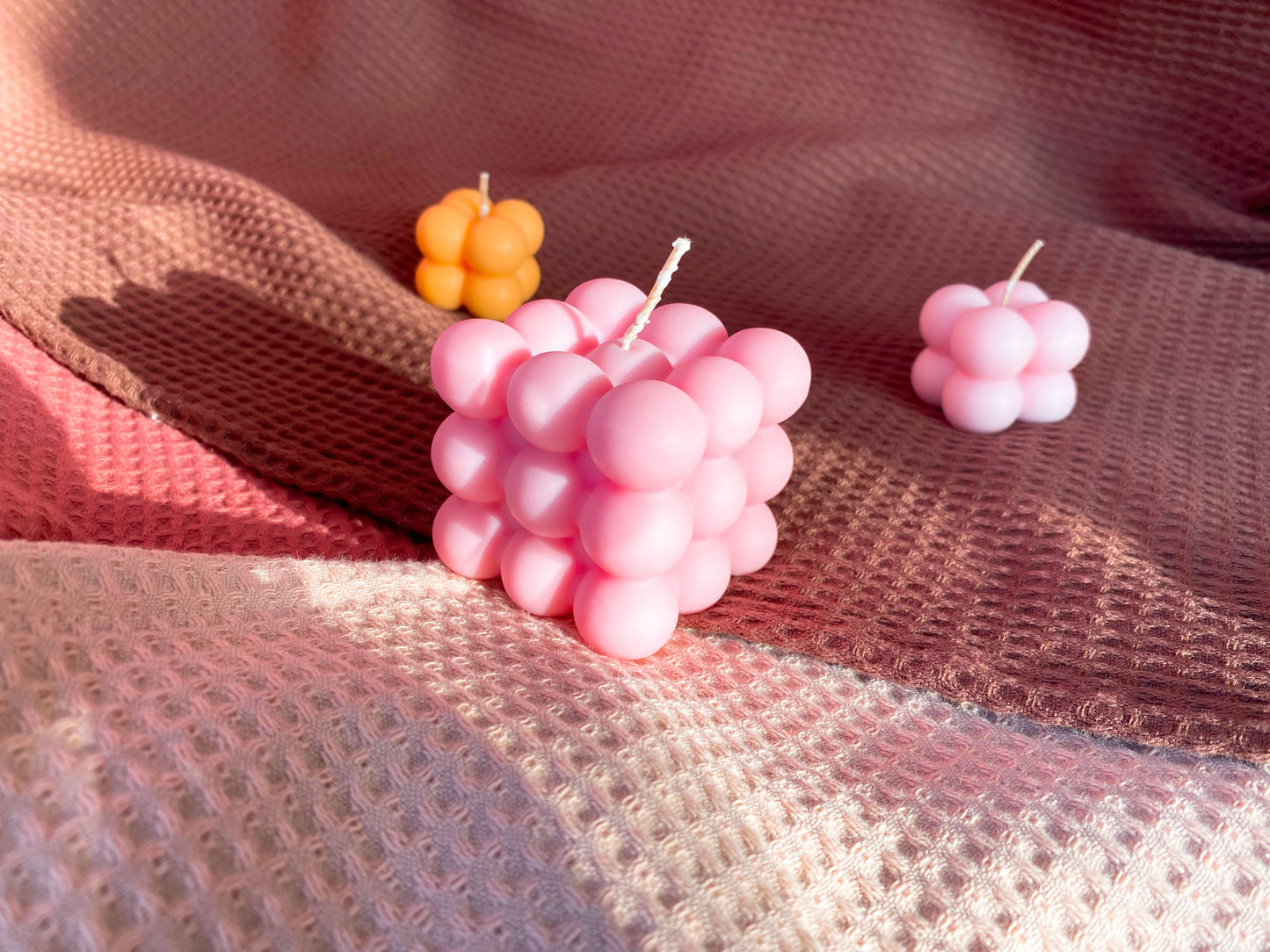 Pink Bubble Candles